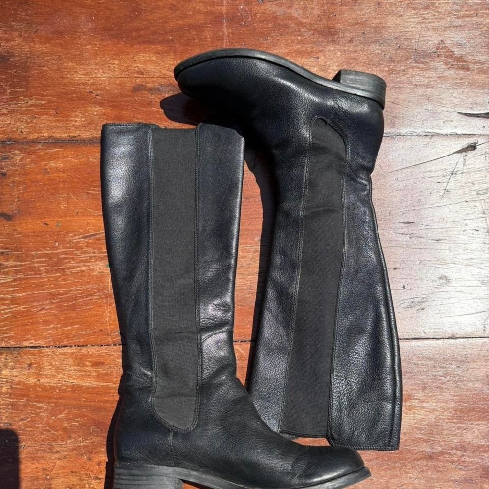 Nike Air equestrian riding leather knee high boots women's size 7.5